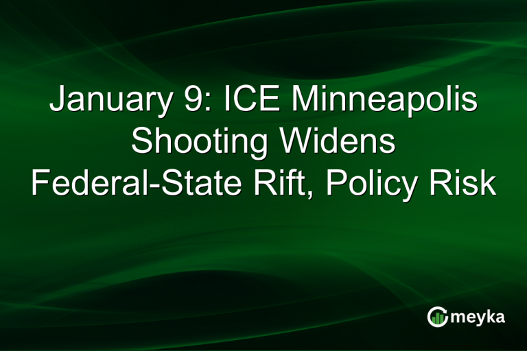 January 9: ICE Minneapolis Shooting Widens Federal-State Rift, Policy Risk