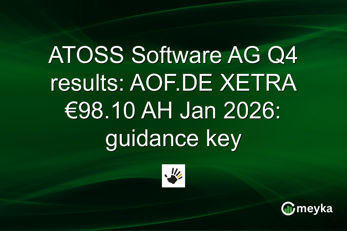 ATOSS Software AG Q4 results: AOF.DE XETRA €98.10 AH Jan 2026: guidance key