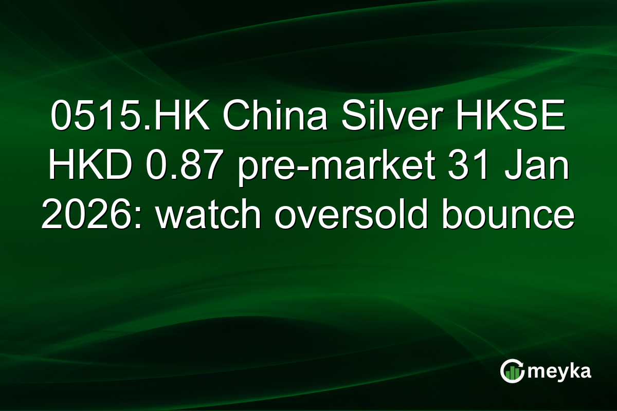 0515.HK China Silver HKSE HKD 0.87 pre-market 31 Jan 2026: watch oversold bounce