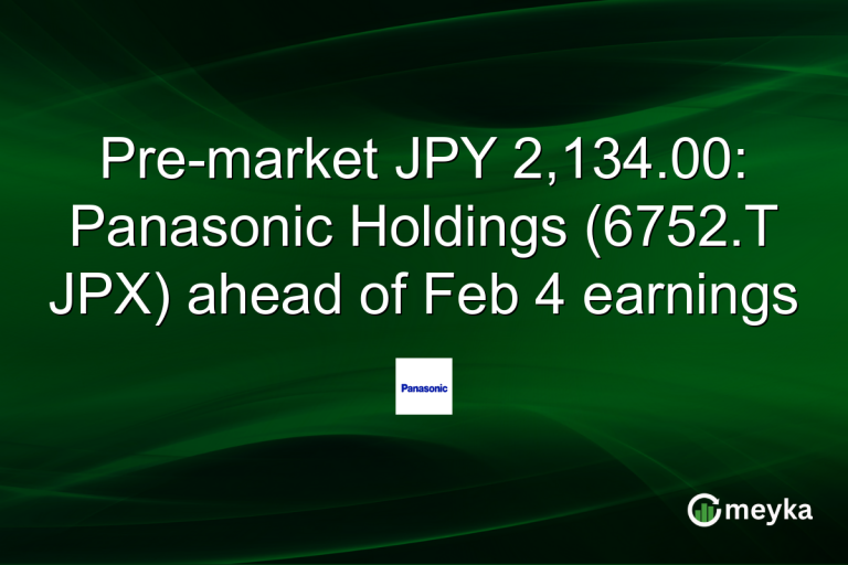Pre-market JPY 2,134.00: Panasonic Holdings (6752.T JPX) ahead of Feb 4 earnings