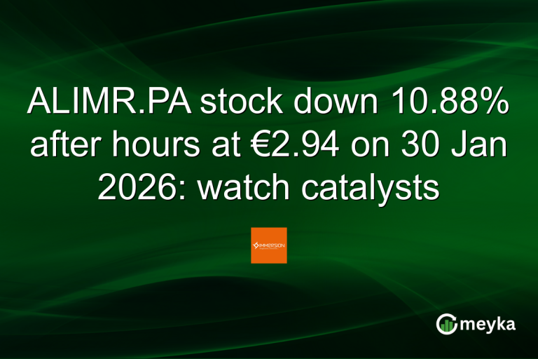 ALIMR.PA stock down 10.88% after hours at €2.94 on 30 Jan 2026: watch catalysts