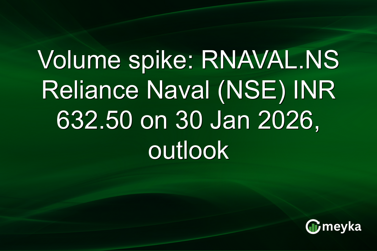 Volume spike: RNAVAL.NS Reliance Naval (NSE) INR 632.50 on 30 Jan 2026, outlook