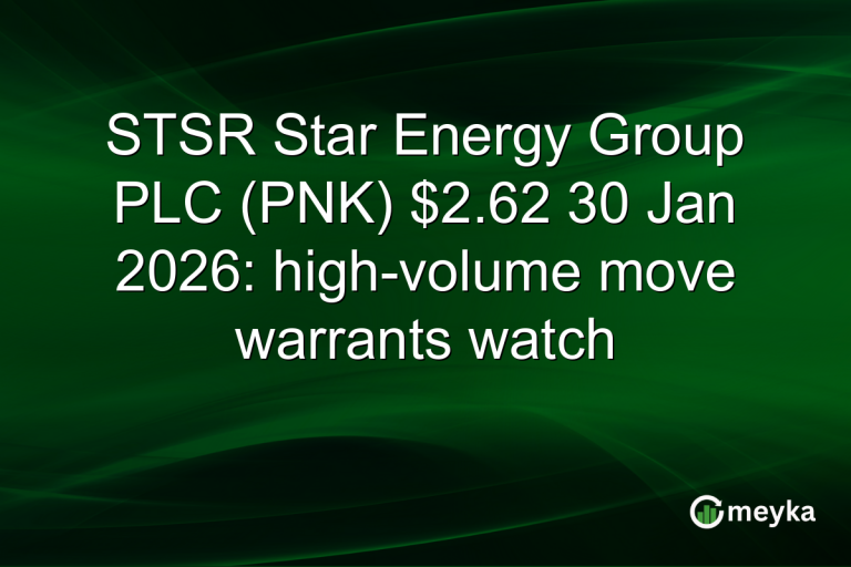 STSR Star Energy Group PLC (PNK) $2.62 30 Jan 2026: high-volume move warrants watch