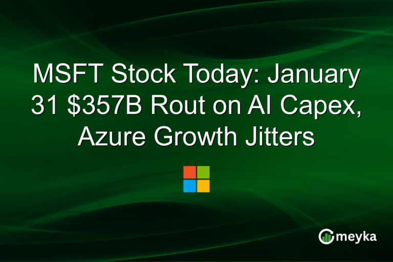 MSFT Stock Today: January 31 $357B Rout on AI Capex, Azure Growth Jitters