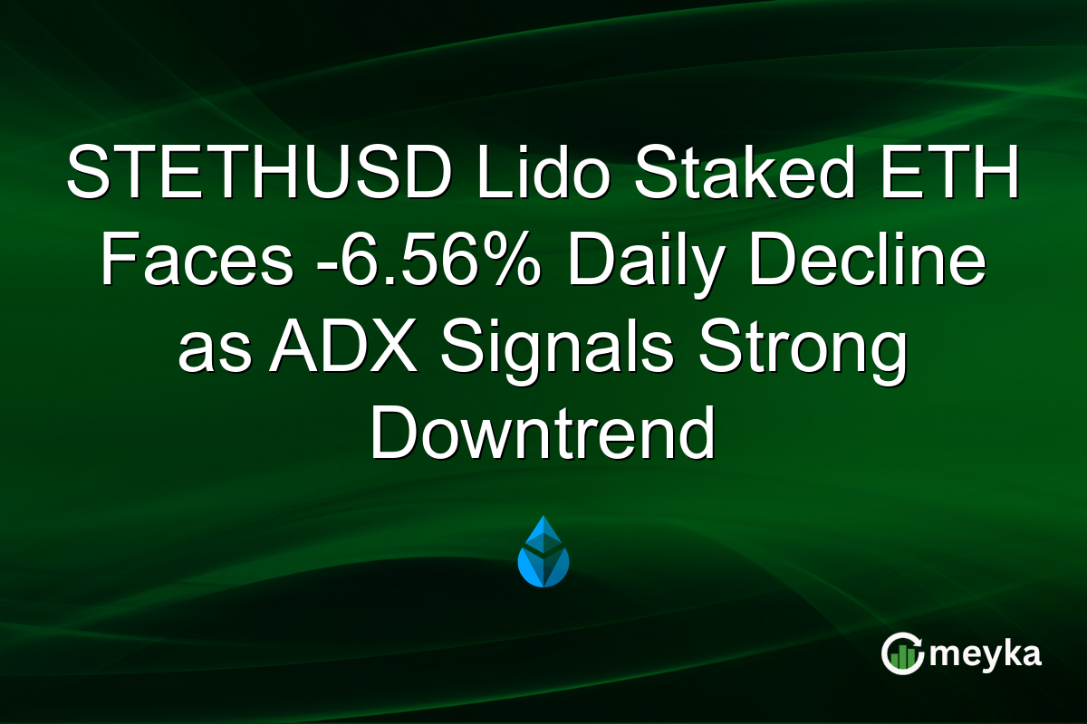 STETHUSD Lido Staked ETH Faces -6.56% Daily Decline as ADX Signals Strong Downtrend