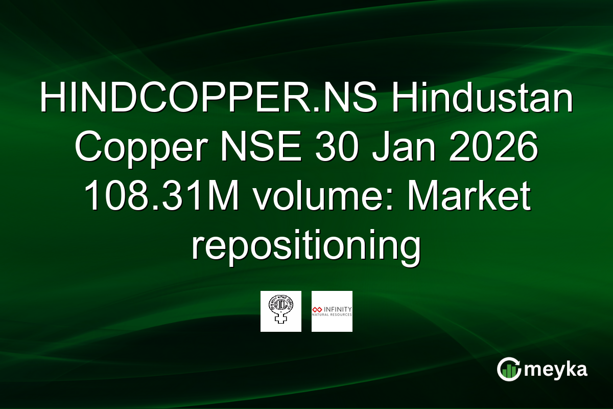 HINDCOPPER.NS Hindustan Copper NSE 30 Jan 2026 108.31M volume: Market repositioning