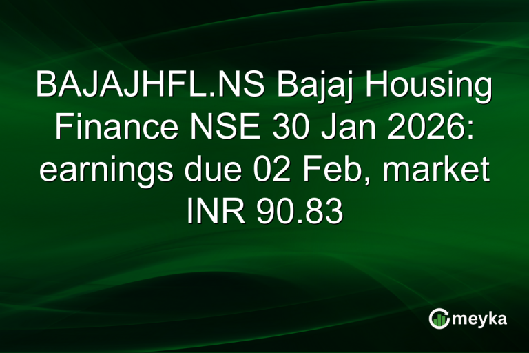 BAJAJHFL.NS Bajaj Housing Finance NSE 30 Jan 2026: earnings due 02 Feb, market INR 90.83