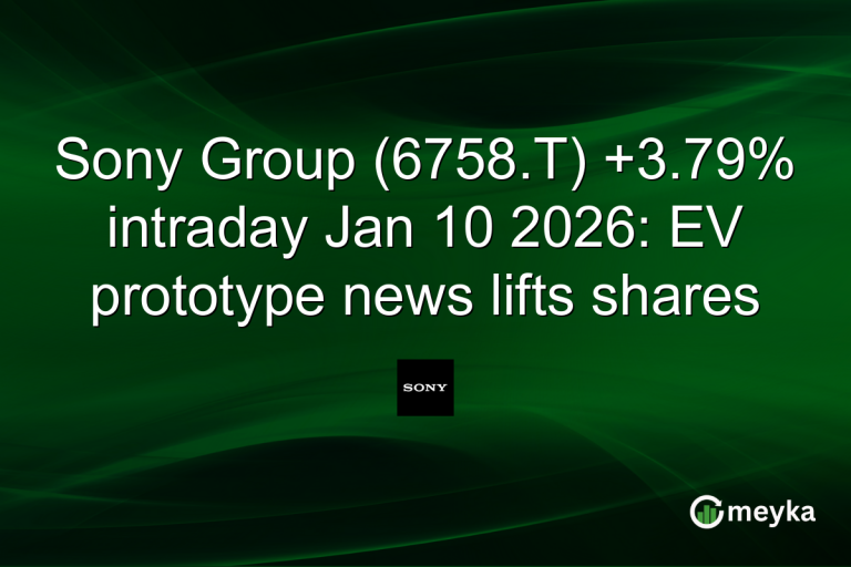 Sony Group (6758.T) +3.79% intraday Jan 10 2026: EV prototype news lifts shares