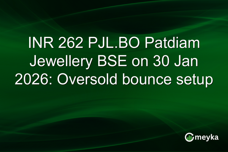 INR 262 PJL.BO Patdiam Jewellery BSE on 30 Jan 2026: Oversold bounce setup
