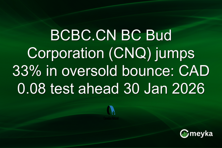 BCBC.CN BC Bud Corporation (CNQ) jumps 33% in oversold bounce: CAD 0.08 test ahead 30 Jan 2026