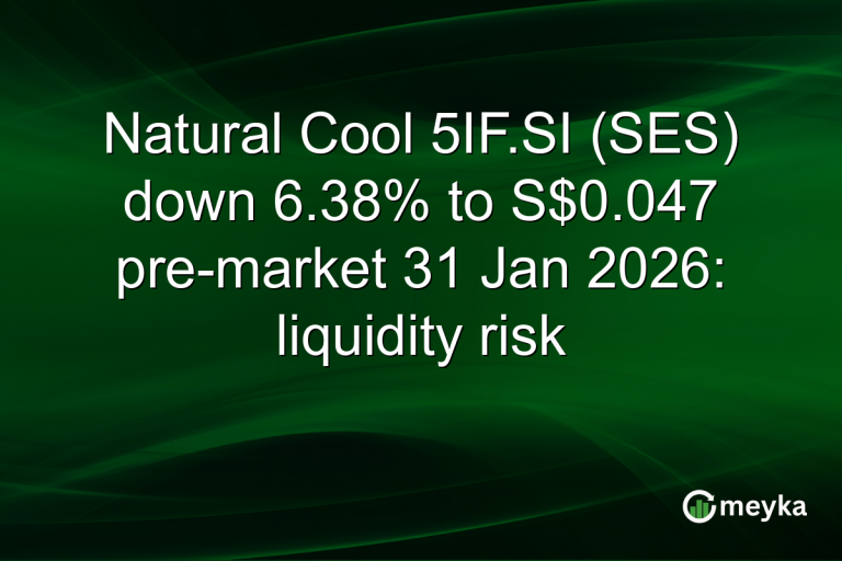 Natural Cool 5IF.SI (SES) down 6.38% to S$0.047 pre-market 31 Jan 2026: liquidity risk