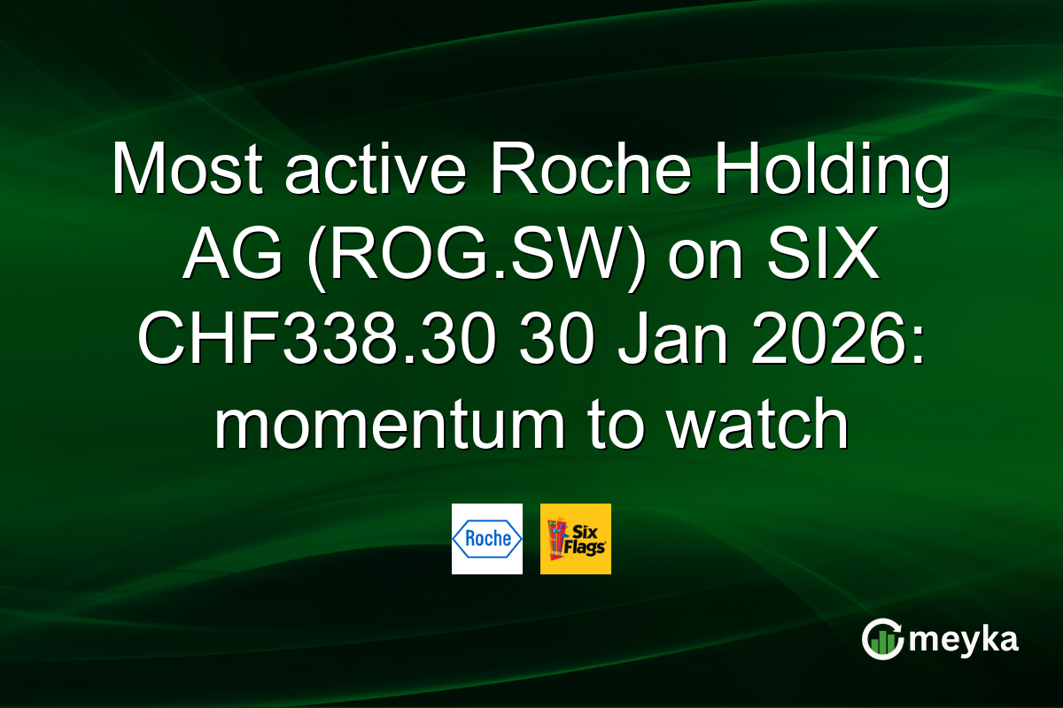 Most active Roche Holding AG (ROG.SW) on SIX CHF338.30 30 Jan 2026: momentum to watch
