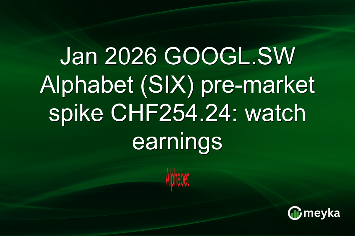 Jan 2026 GOOGL.SW Alphabet (SIX) pre-market spike CHF254.24: watch earnings