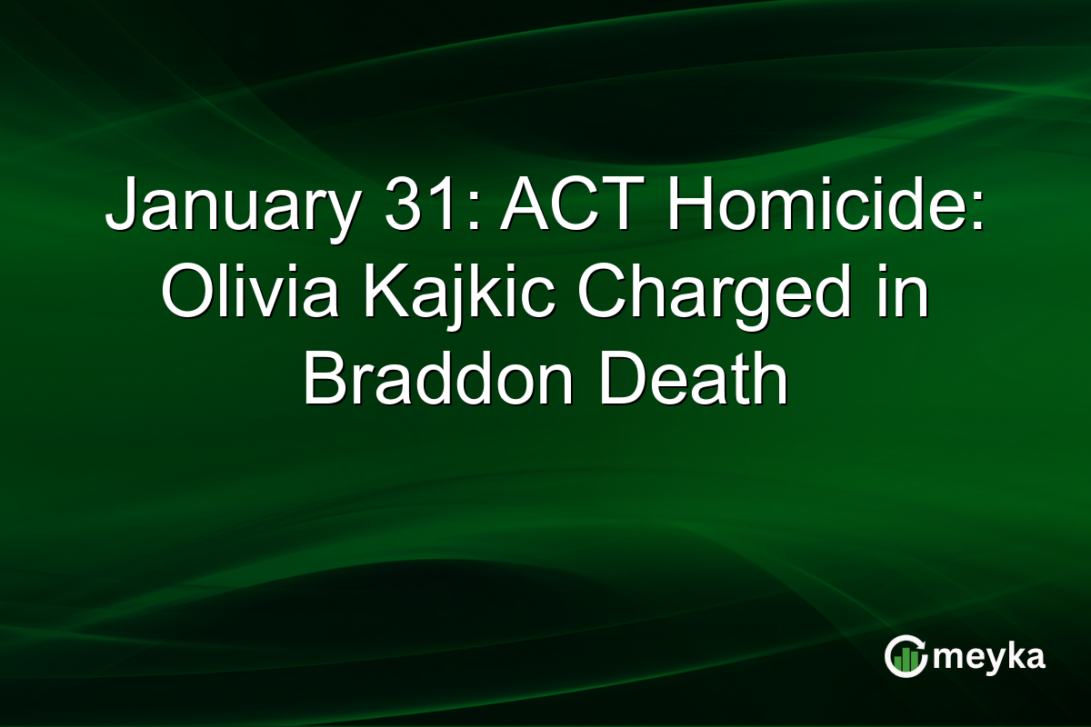 January 31: ACT Homicide: Olivia Kajkic Charged in Braddon Death
