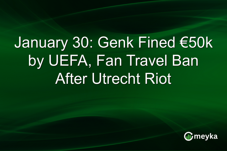 January 30: Genk Fined €50k by UEFA, Fan Travel Ban After Utrecht Riot