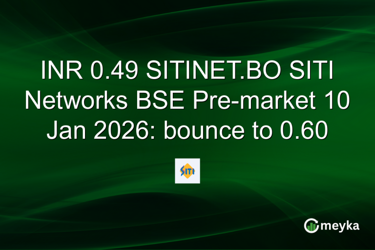 INR 0.49 SITINET.BO SITI Networks BSE Pre-market 10 Jan 2026: bounce to 0.60