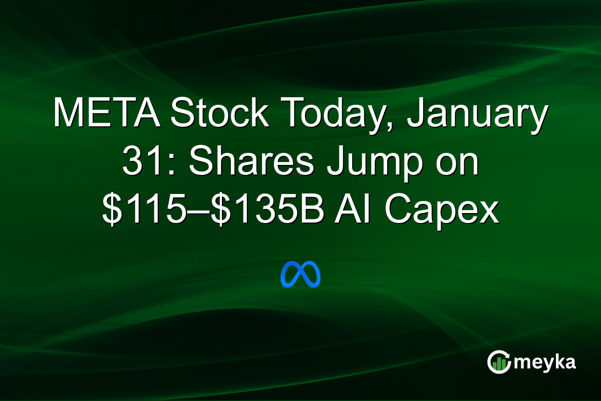 META Stock Today, January 31: Shares Jump on $115–$135B AI Capex