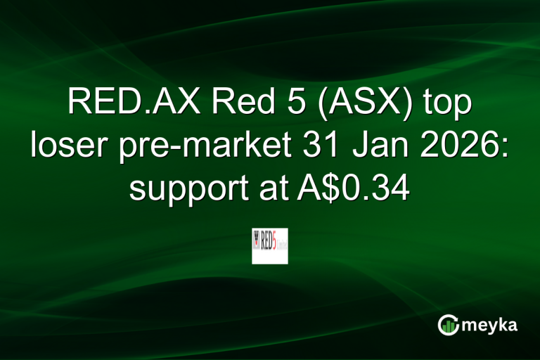 RED.AX Red 5 (ASX) top loser pre-market 31 Jan 2026: support at A$0.34