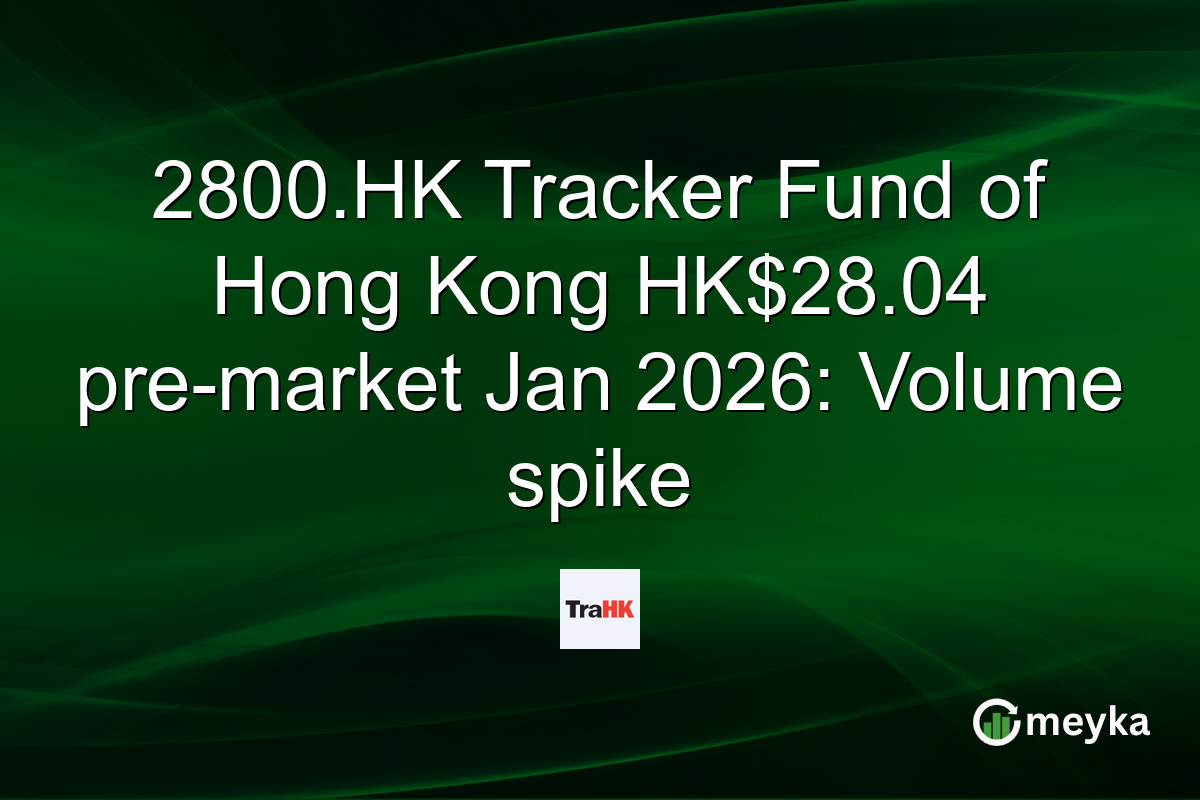 2800.HK Tracker Fund of Hong Kong HK$28.04 pre-market Jan 2026: Volume spike
