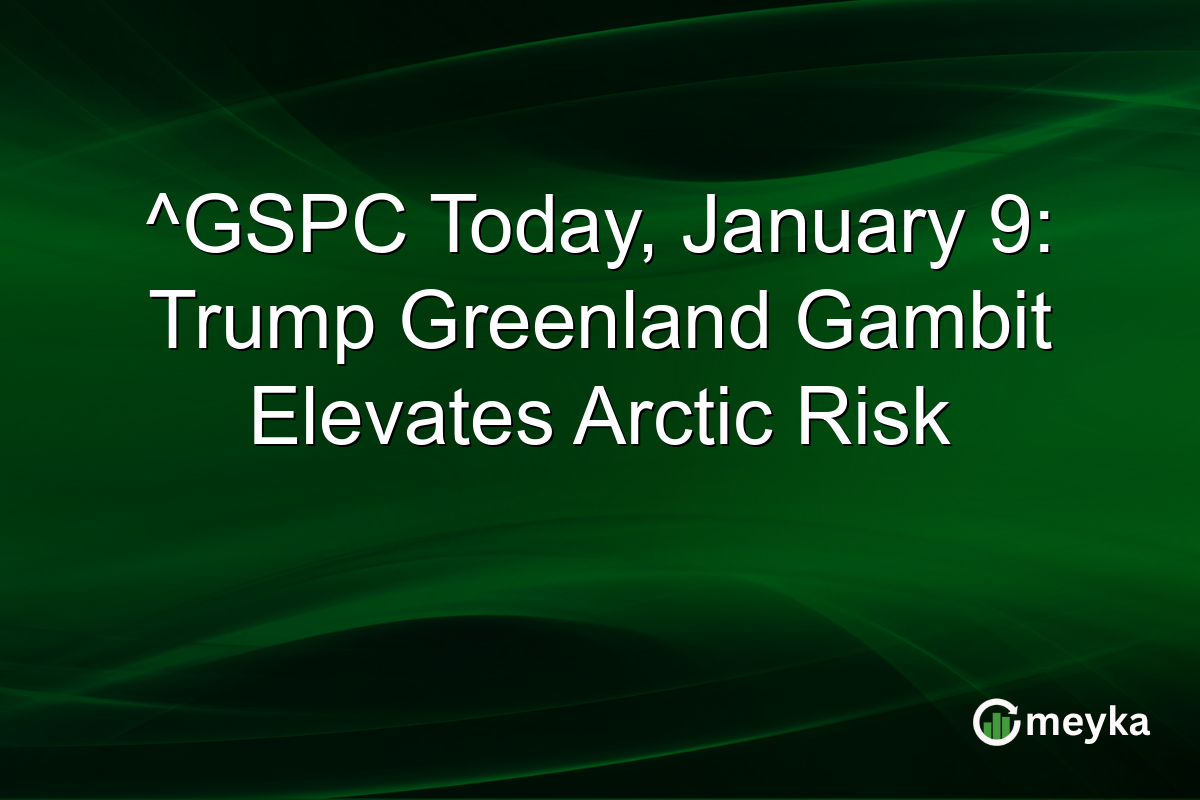 ^GSPC Today, January 9: Trump Greenland Gambit Elevates Arctic Risk
