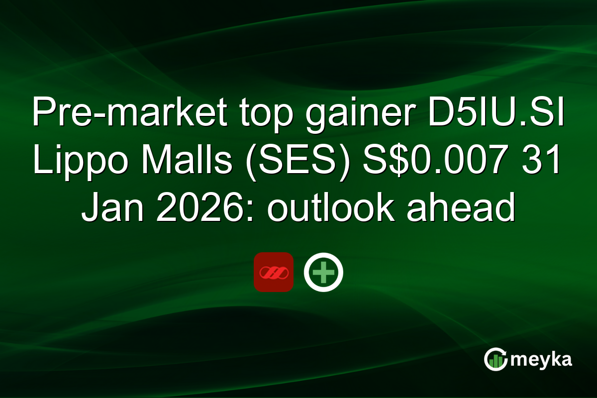 Pre-market top gainer D5IU.SI Lippo Malls (SES) S$0.007 31 Jan 2026: outlook ahead