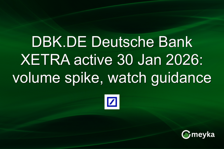 DBK.DE Deutsche Bank XETRA active 30 Jan 2026: volume spike, watch guidance