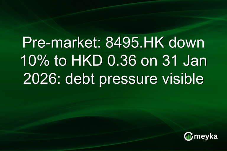 Pre-market: 8495.HK down 10% to HKD 0.36 on 31 Jan 2026: debt pressure visible