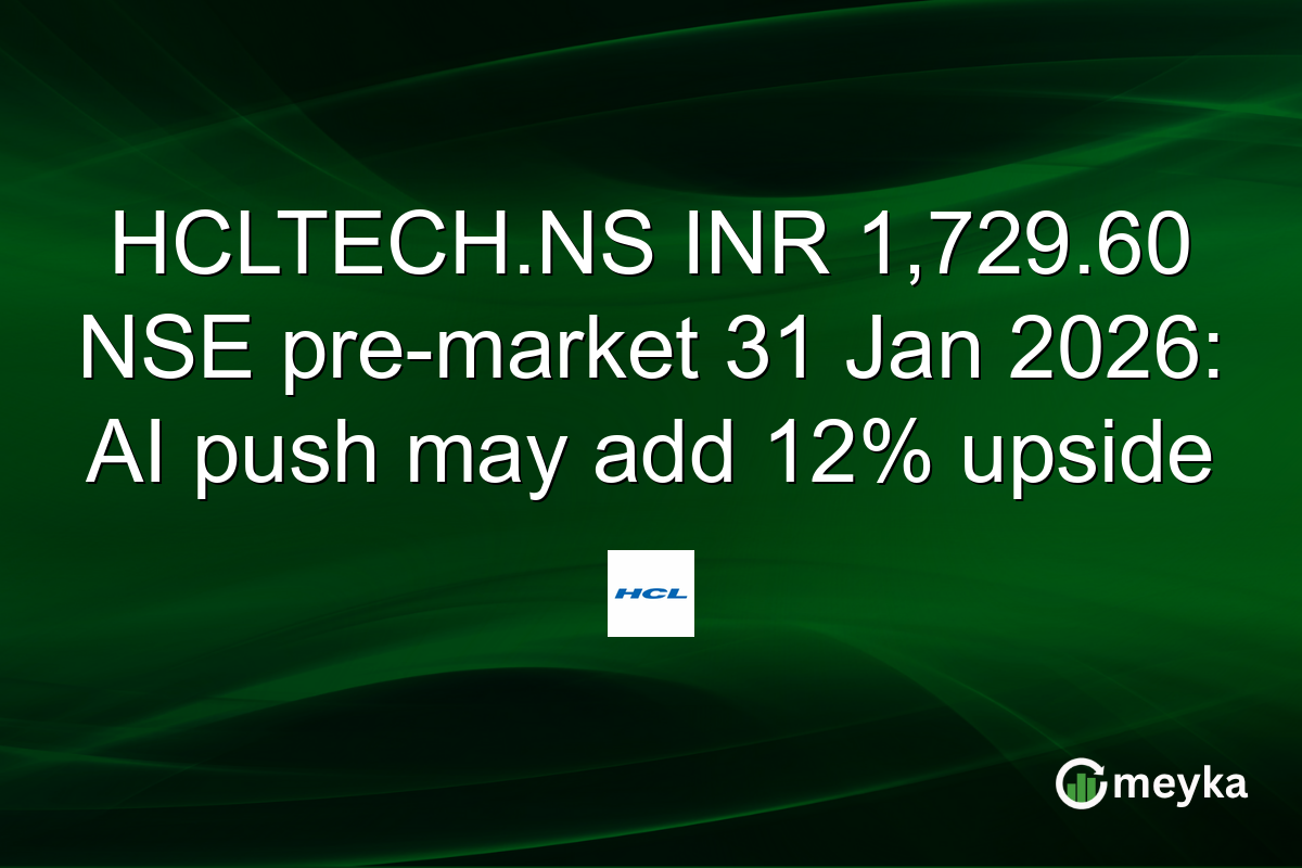 HCLTECH.NS INR 1,729.60 NSE pre-market 31 Jan 2026: AI push may add 12% upside