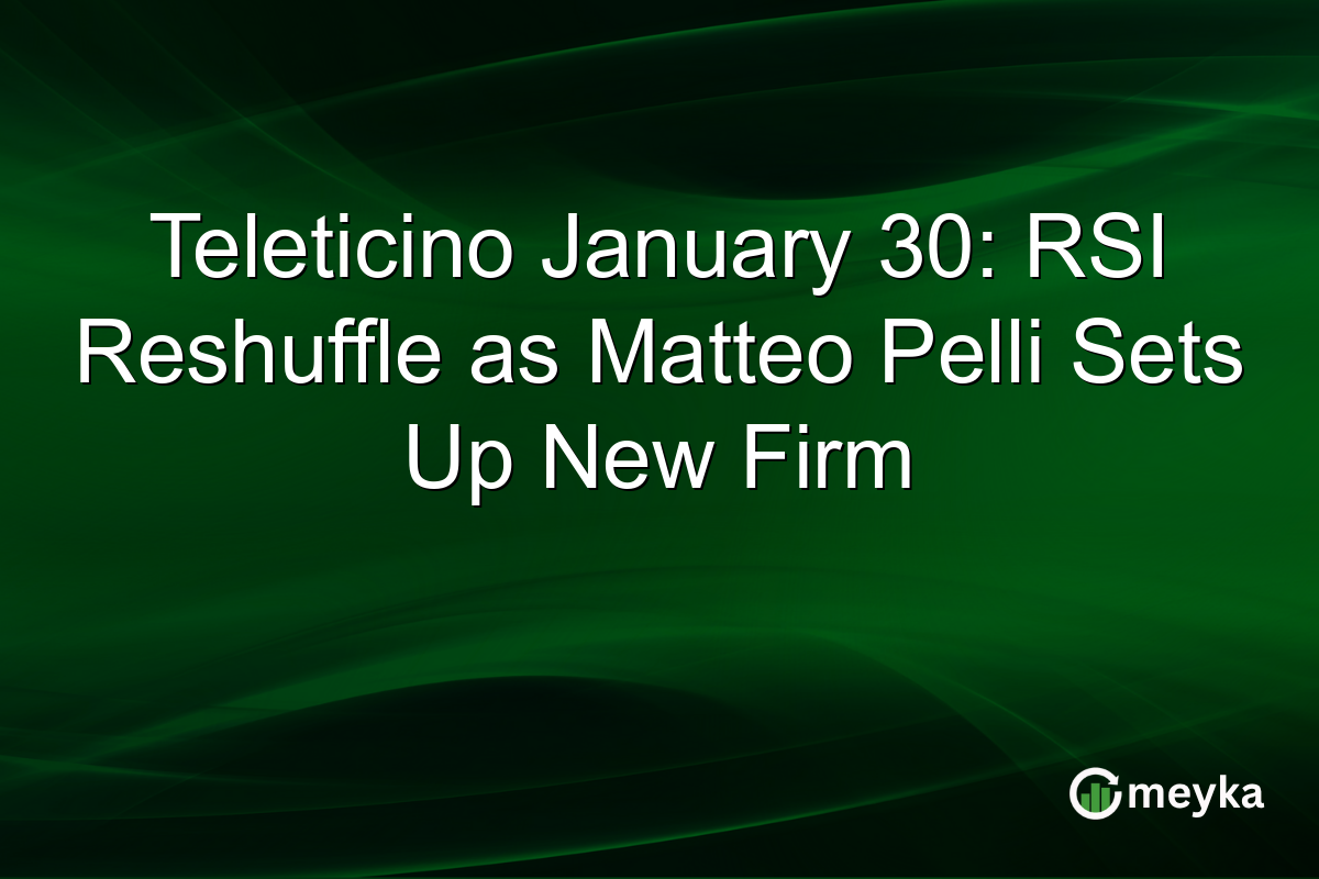 Teleticino January 30: RSI Reshuffle as Matteo Pelli Sets Up New Firm