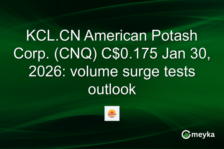 KCL.CN American Potash Corp. (CNQ) C$0.175 Jan 30, 2026: volume surge tests outlook