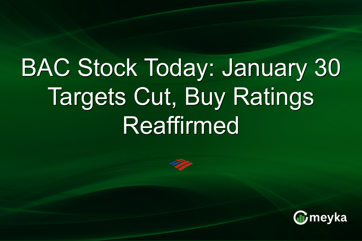 BAC Stock Today: January 30 Targets Cut, Buy Ratings Reaffirmed