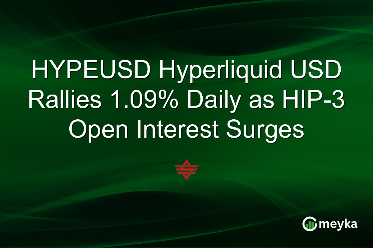 HYPEUSD Hyperliquid USD Rallies 1.09% Daily as HIP-3 Open Interest Surges