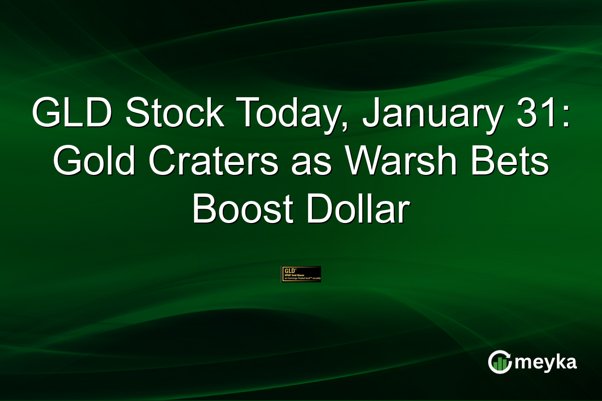 GLD Stock Today, January 31: Gold Craters as Warsh Bets Boost Dollar