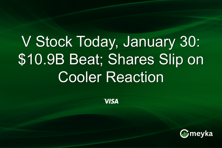 V Stock Today, January 30: $10.9B Beat; Shares Slip on Cooler Reaction