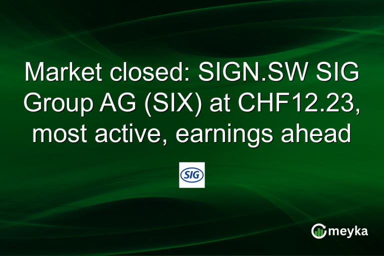 Market closed: SIGN.SW SIG Group AG (SIX) at CHF12.23, most active, earnings ahead
