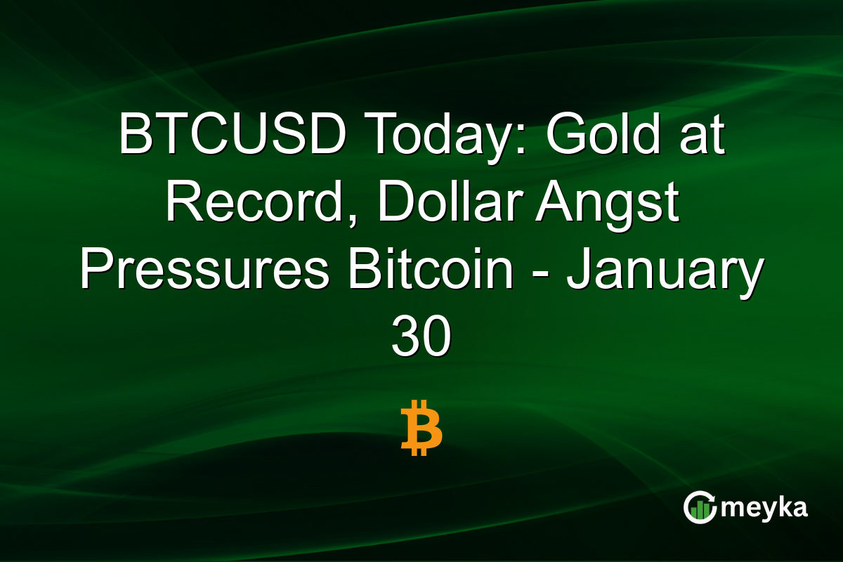 BTCUSD Today: Gold at Record, Dollar Angst Pressures Bitcoin - January 30