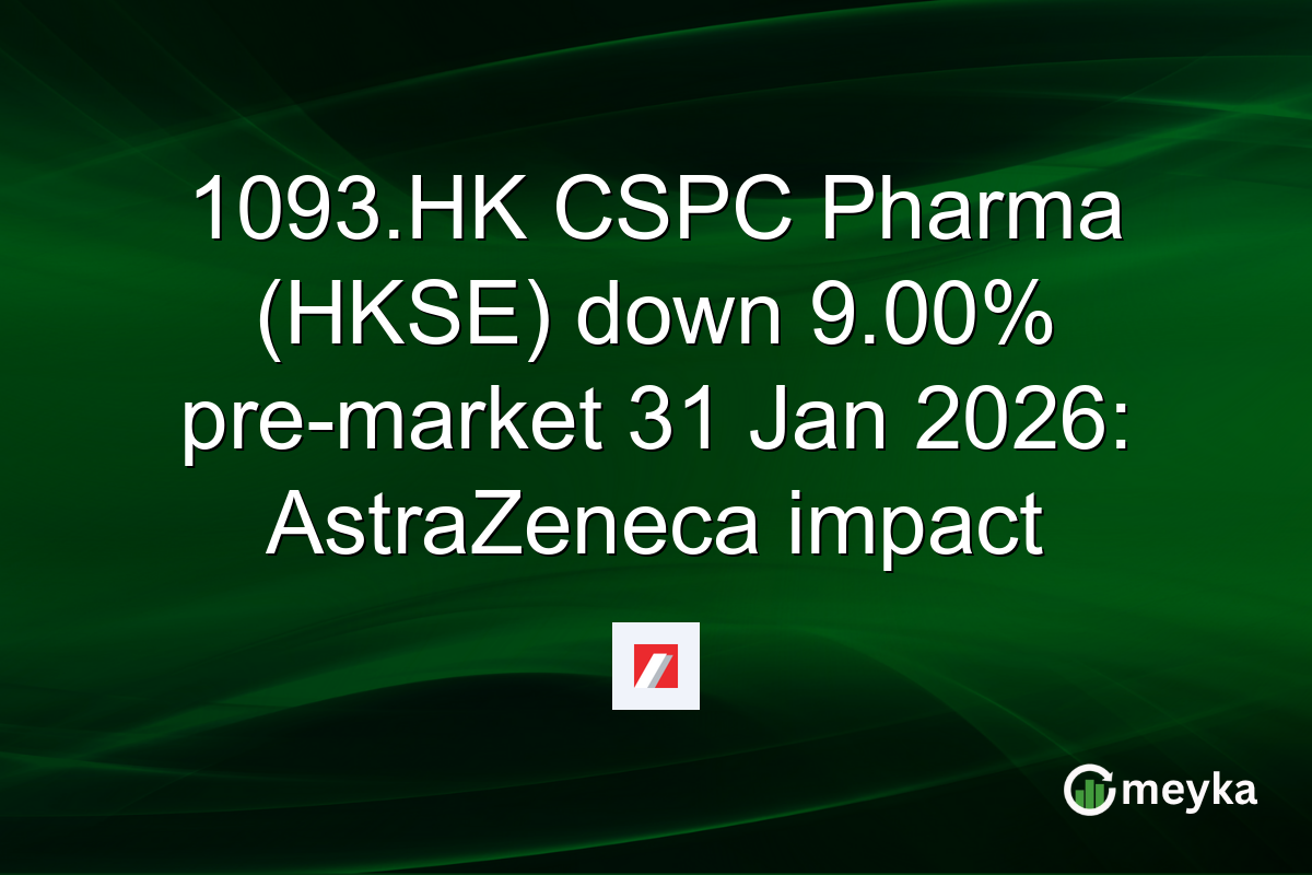 1093.HK CSPC Pharma (HKSE) down 9.00% pre-market 31 Jan 2026: AstraZeneca impact