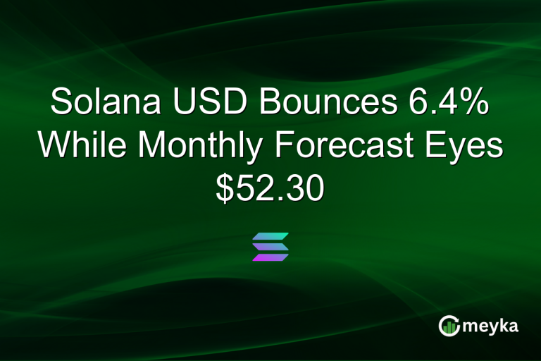 Solana USD Bounces 6.4% While Monthly Forecast Eyes $52.30