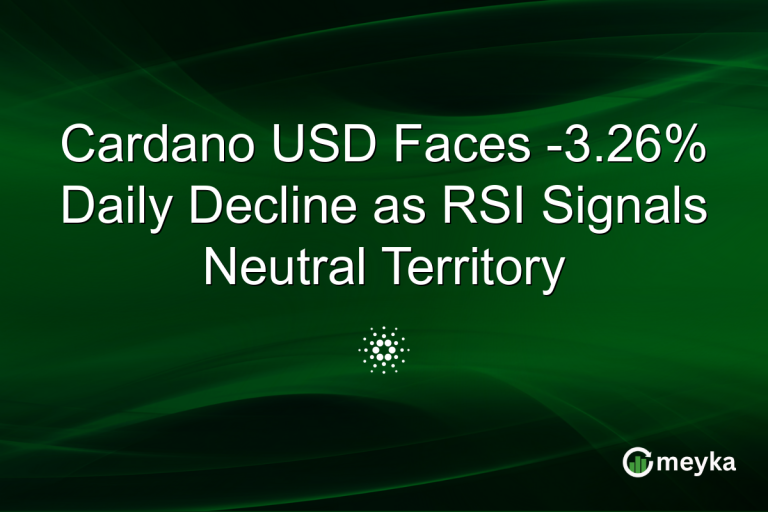 Cardano USD Faces -3.26% Daily Decline as RSI Signals Neutral Territory