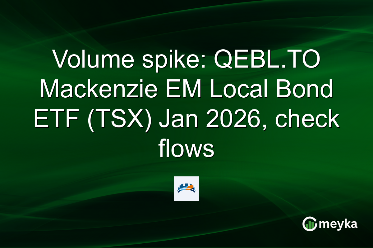 Volume spike: QEBL.TO Mackenzie EM Local Bond ETF (TSX) Jan 2026, check flows
