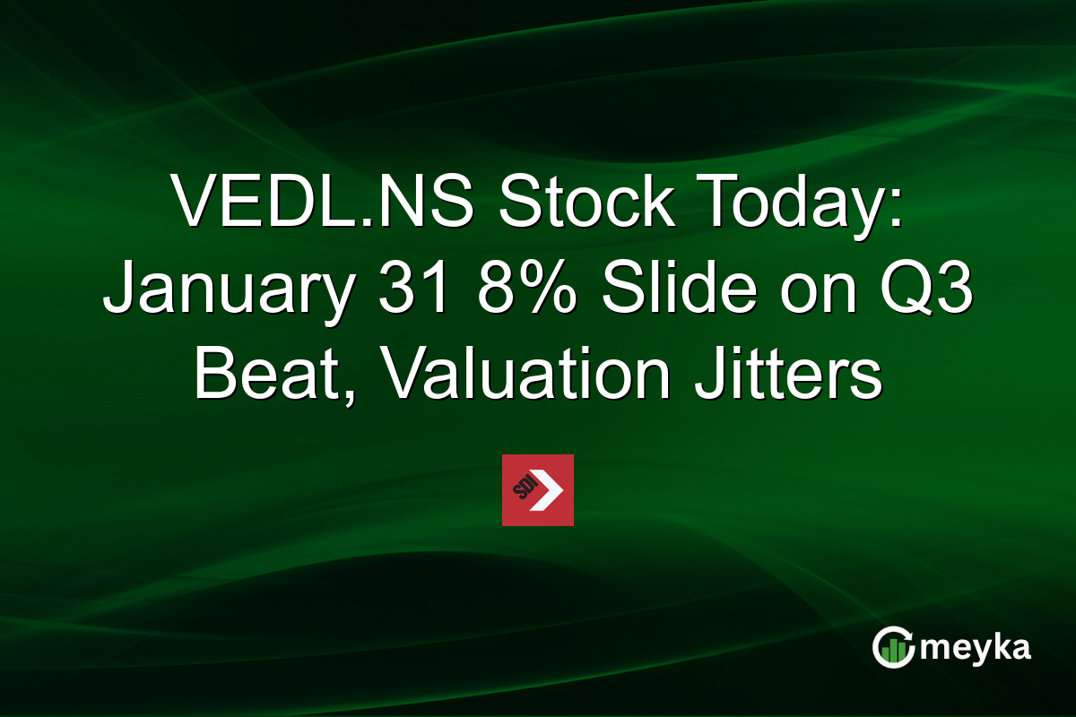 VEDL.NS Stock Today: January 31 8% Slide on Q3 Beat, Valuation Jitters