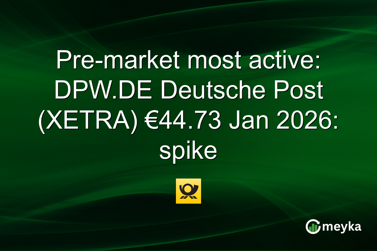 Pre-market most active: DPW.DE Deutsche Post (XETRA) €44.73 Jan 2026: spike