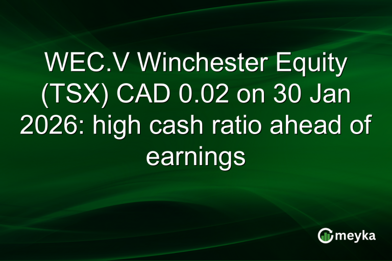 WEC.V Winchester Equity (TSX) CAD 0.02 on 30 Jan 2026: high cash ratio ahead of earnings