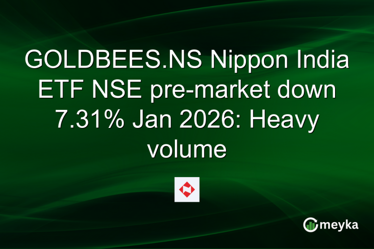 GOLDBEES.NS Nippon India ETF NSE pre-market down 7.31% Jan 2026: Heavy volume