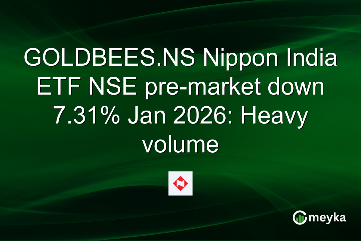 GOLDBEES.NS Nippon India ETF NSE pre-market down 7.31% Jan 2026: Heavy volume
