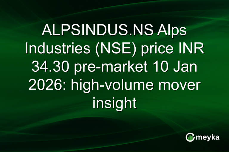 ALPSINDUS.NS Alps Industries (NSE) price INR 34.30 pre-market 10 Jan 2026: high-volume mover insight