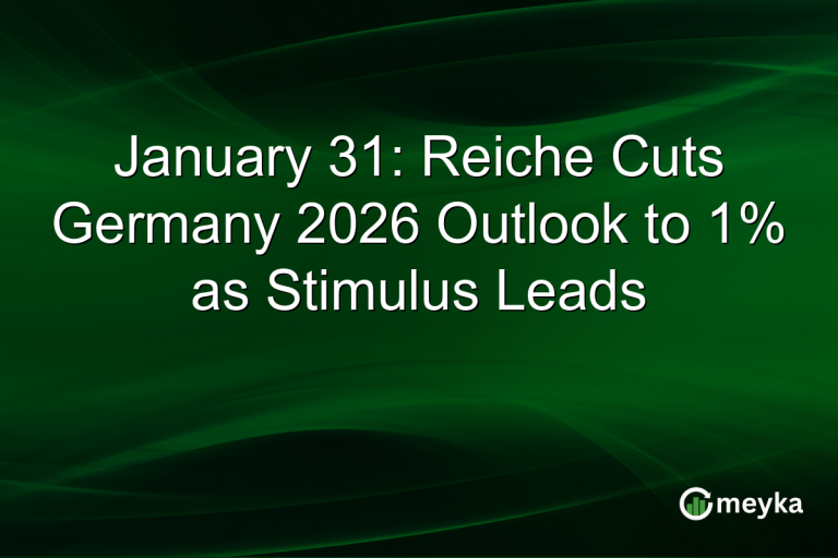 January 31: Reiche Cuts Germany 2026 Outlook to 1% as Stimulus Leads