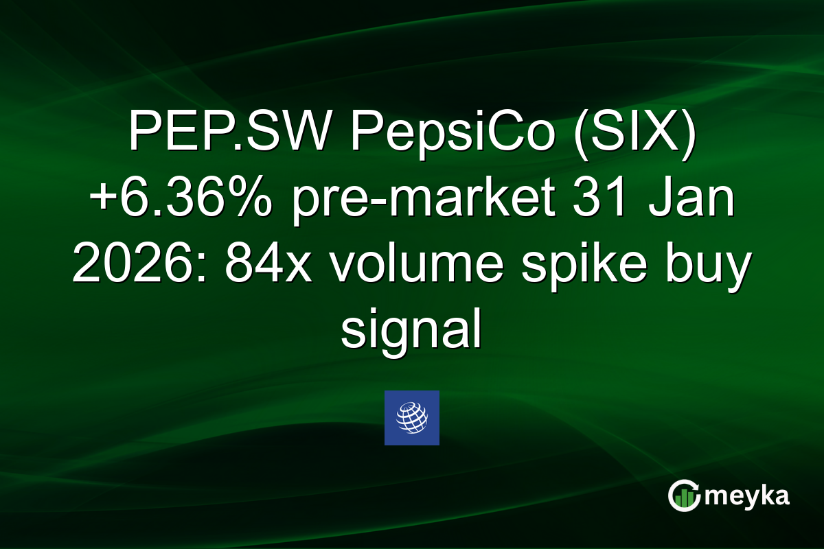 PEP.SW PepsiCo (SIX) +6.36% pre-market 31 Jan 2026: 84x volume spike buy signal