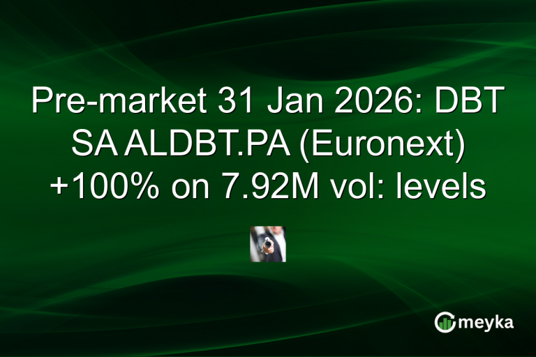 Pre-market 31 Jan 2026: DBT SA ALDBT.PA (Euronext) +100% on 7.92M vol: levels
