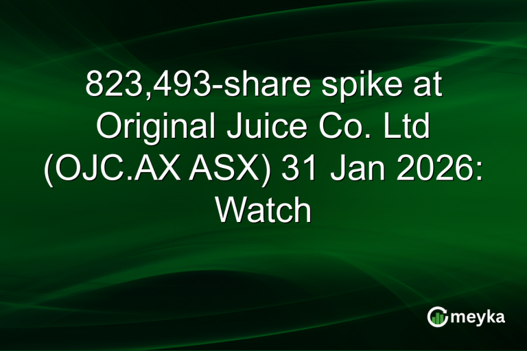 823,493-share spike at Original Juice Co. Ltd (OJC.AX ASX) 31 Jan 2026: Watch